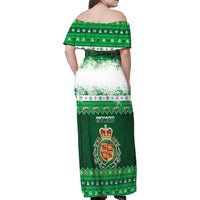 Wales Christmas Family Matching Off Shoulder Maxi Dress and Hawaiian Shirt Cymru Dragon Nadolig Llawen - Wonder Print Shop