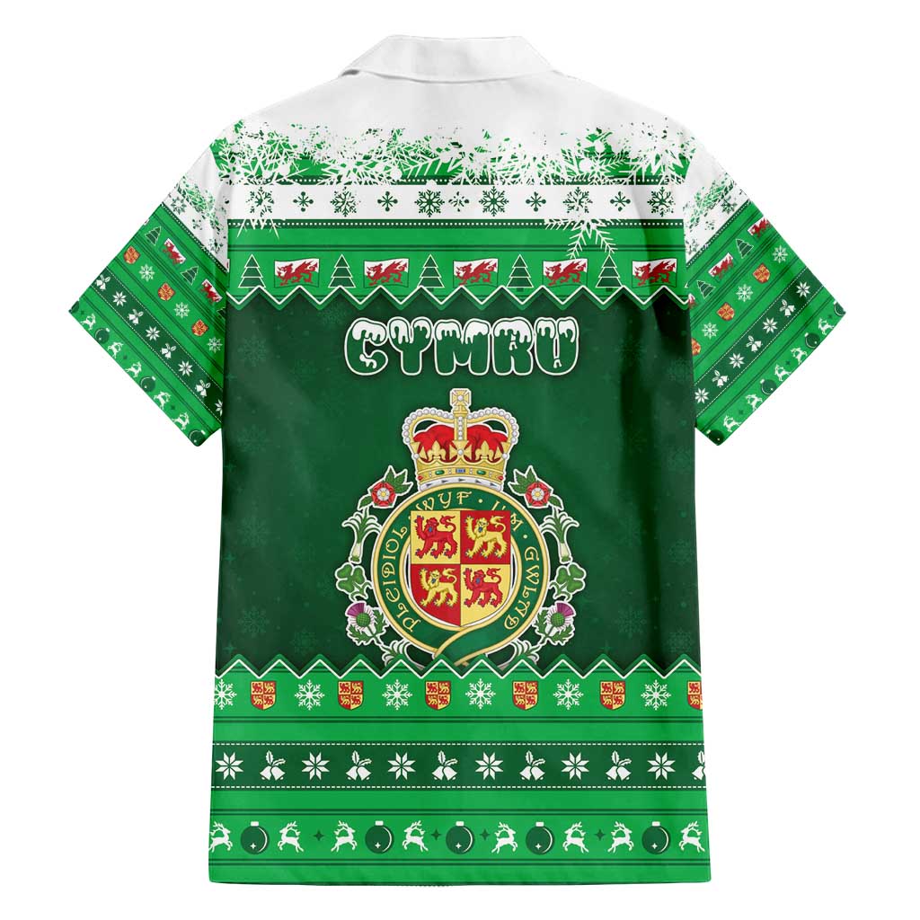 Wales Christmas Family Matching Off Shoulder Short Dress and Hawaiian Shirt Cymru Dragon Nadolig Llawen - Wonder Print Shop