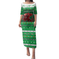 Wales Christmas Family Matching Puletasi and Hawaiian Shirt Cymru Dragon Nadolig Llawen - Wonder Print Shop