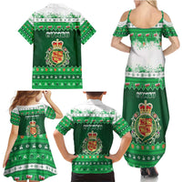 Wales Christmas Family Matching Summer Maxi Dress and Hawaiian Shirt Cymru Dragon Nadolig Llawen - Wonder Print Shop
