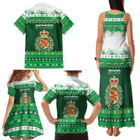 Wales Christmas Family Matching Tank Maxi Dress and Hawaiian Shirt Cymru Dragon Nadolig Llawen - Wonder Print Shop