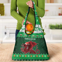 Wales Christmas Grocery Bag Cymru Dragon Nadolig Llawen - Wonder Print Shop