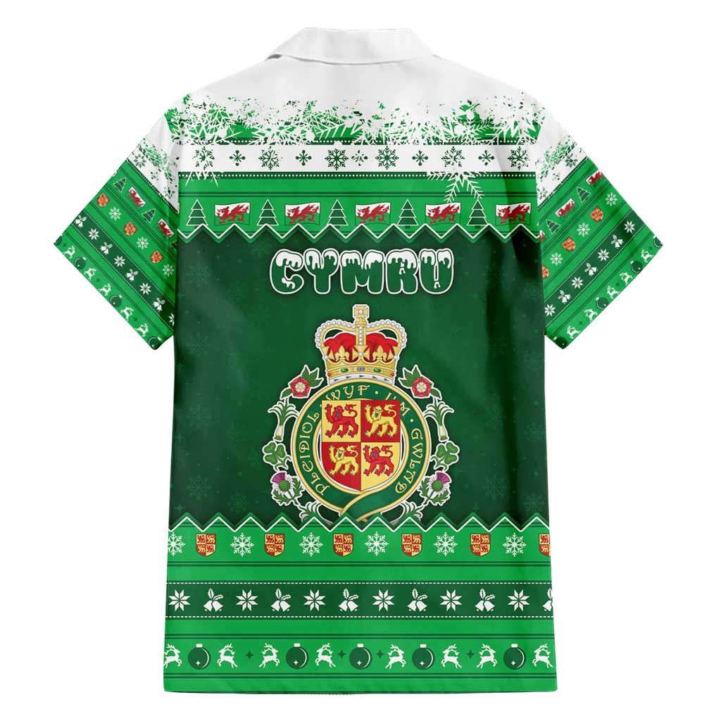 Wales Christmas Hawaiian Shirt Cymru Dragon Nadolig Llawen - Wonder Print Shop
