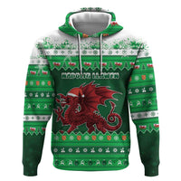 Wales Christmas Hoodie Cymru Dragon Nadolig Llawen - Wonder Print Shop
