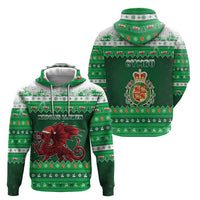 Wales Christmas Hoodie Cymru Dragon Nadolig Llawen - Wonder Print Shop