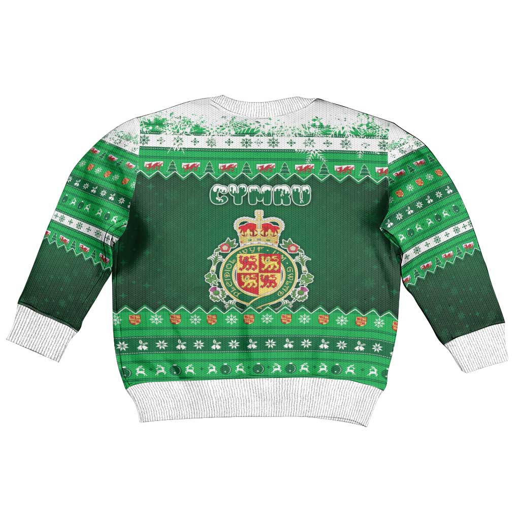 Wales Christmas Kid Ugly Christmas Sweater Cymru Dragon Nadolig Llawen - Wonder Print Shop