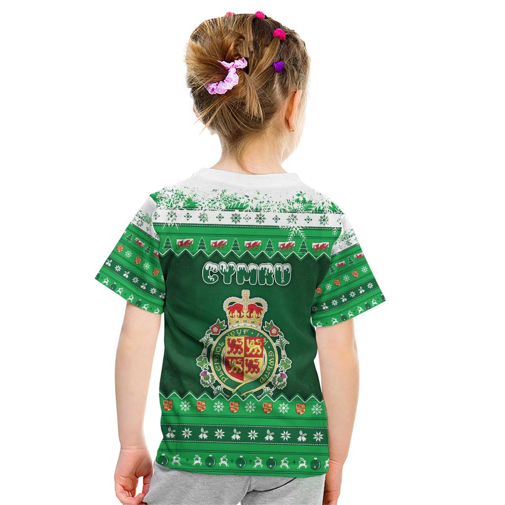 Wales Christmas Kid T Shirt Cymru Dragon Nadolig Llawen - Wonder Print Shop