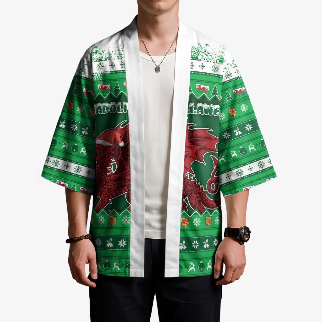 Wales Christmas Kimono Cymru Dragon Nadolig Llawen - Wonder Print Shop