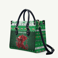 Wales Christmas Leather Bag Cymru Dragon Nadolig Llawen - Wonder Print Shop