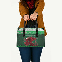 Wales Christmas Leather Bag Cymru Dragon Nadolig Llawen - Wonder Print Shop