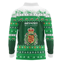 Wales Christmas Long Sleeve Polo Shirt Cymru Dragon Nadolig Llawen - Wonder Print Shop