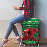 Wales Christmas Luggage Cover Cymru Dragon Nadolig Llawen - Wonder Print Shop