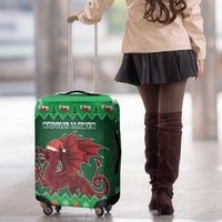 Wales Christmas Luggage Cover Cymru Dragon Nadolig Llawen - Wonder Print Shop