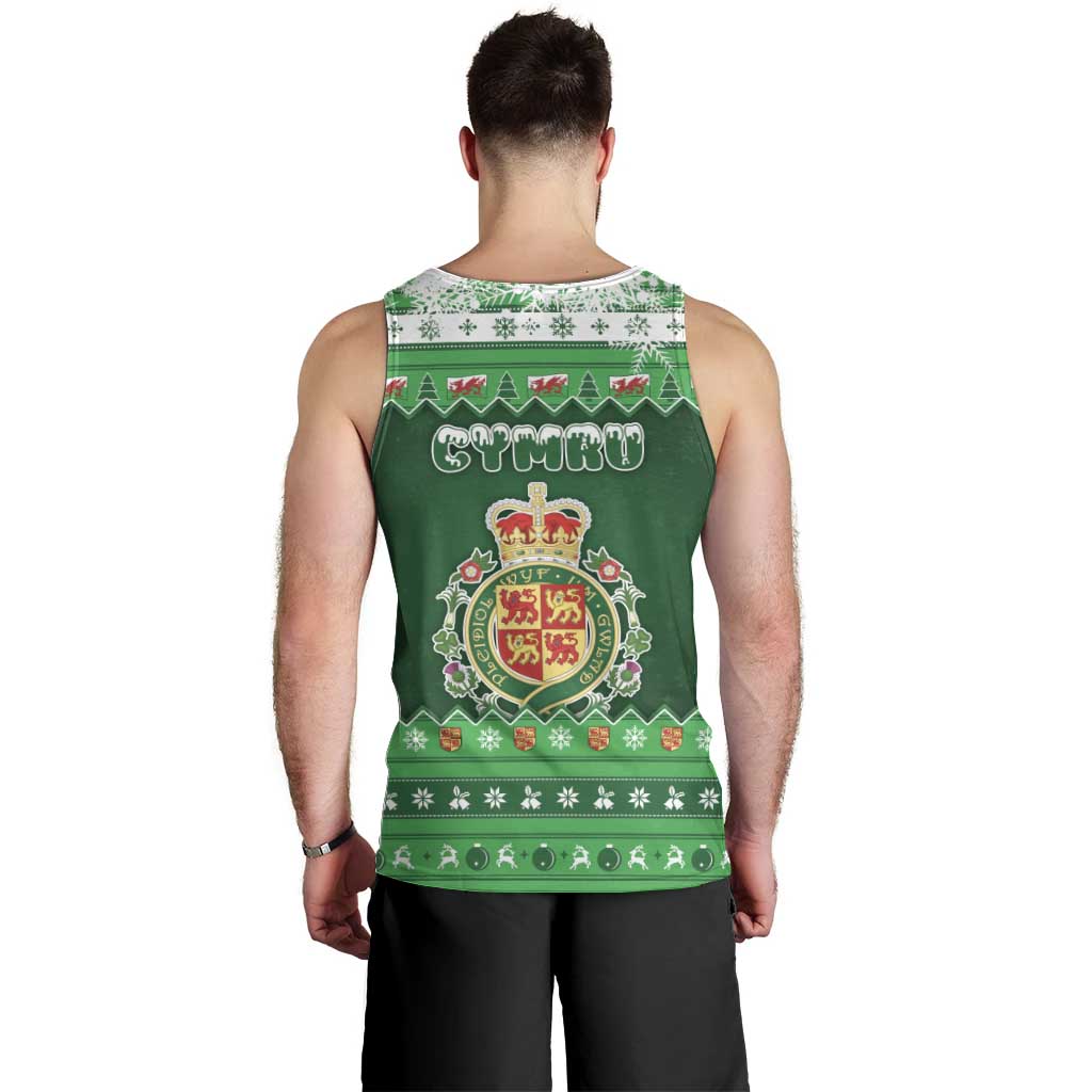 Wales Christmas Men Tank Top Cymru Dragon Nadolig Llawen - Wonder Print Shop