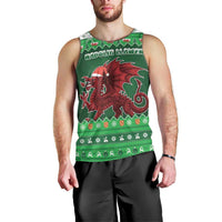 Wales Christmas Men Tank Top Cymru Dragon Nadolig Llawen - Wonder Print Shop
