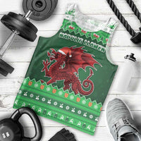 Wales Christmas Men Tank Top Cymru Dragon Nadolig Llawen - Wonder Print Shop