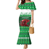 Wales Christmas Mermaid Dress Cymru Dragon Nadolig Llawen - Wonder Print Shop