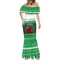 Wales Christmas Mermaid Dress Cymru Dragon Nadolig Llawen - Wonder Print Shop