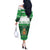 Wales Christmas Off The Shoulder Long Sleeve Dress Cymru Dragon Nadolig Llawen - Wonder Print Shop