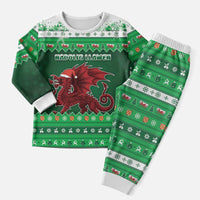Wales Christmas Pajama Set Cymru Dragon Nadolig Llawen - Wonder Print Shop