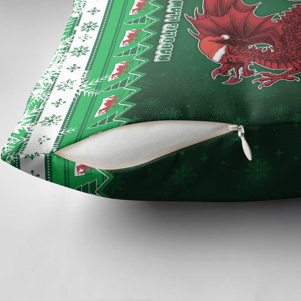 Wales Christmas Pillow Cover Cymru Dragon Nadolig Llawen - Wonder Print Shop