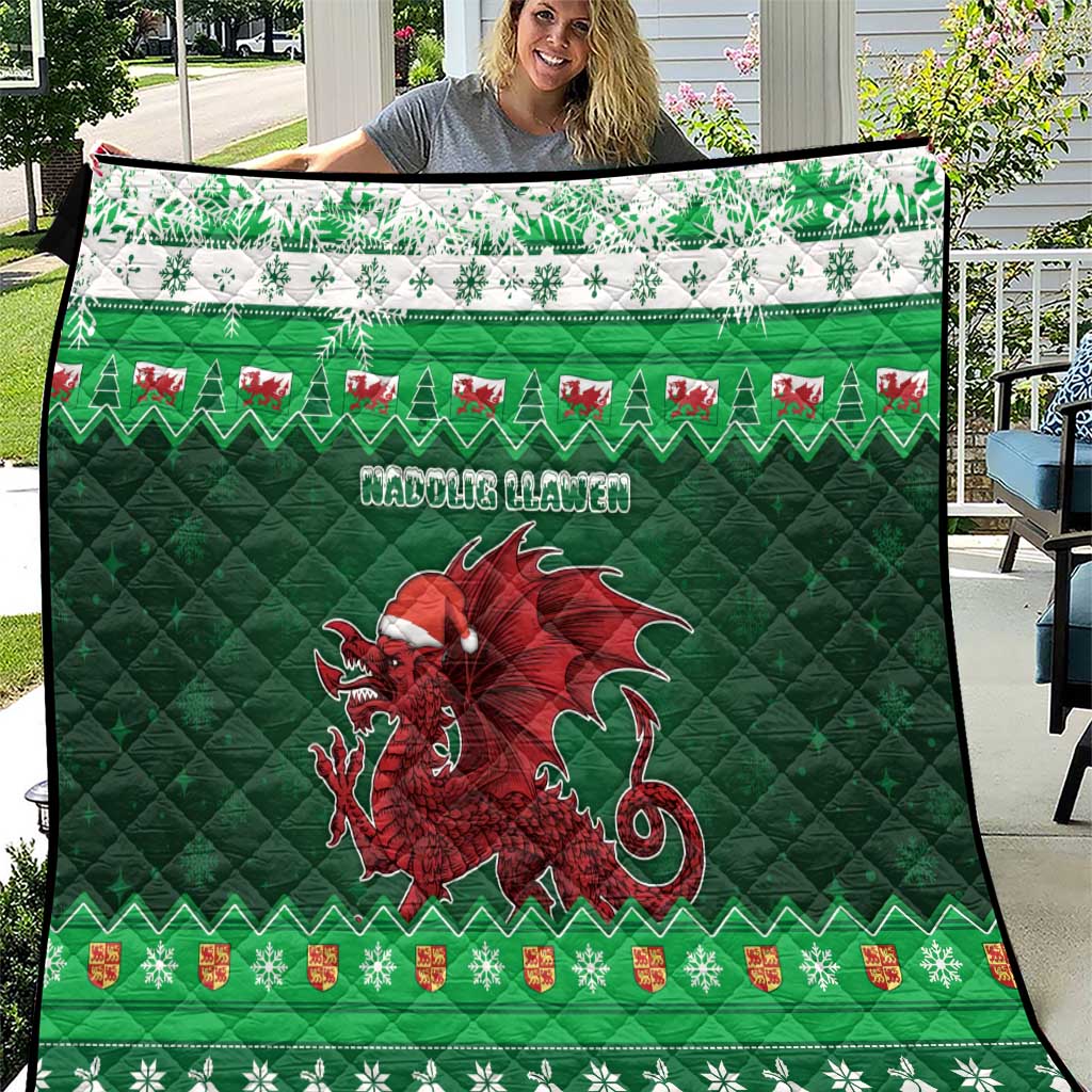 Wales Christmas Quilt Cymru Dragon Nadolig Llawen - Wonder Print Shop
