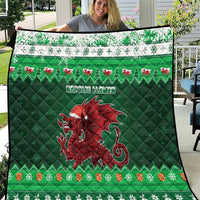 Wales Christmas Quilt Cymru Dragon Nadolig Llawen - Wonder Print Shop