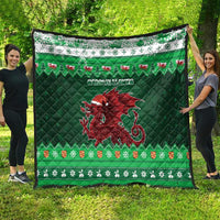 Wales Christmas Quilt Cymru Dragon Nadolig Llawen - Wonder Print Shop