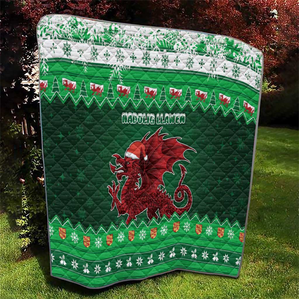 Wales Christmas Quilt Cymru Dragon Nadolig Llawen - Wonder Print Shop