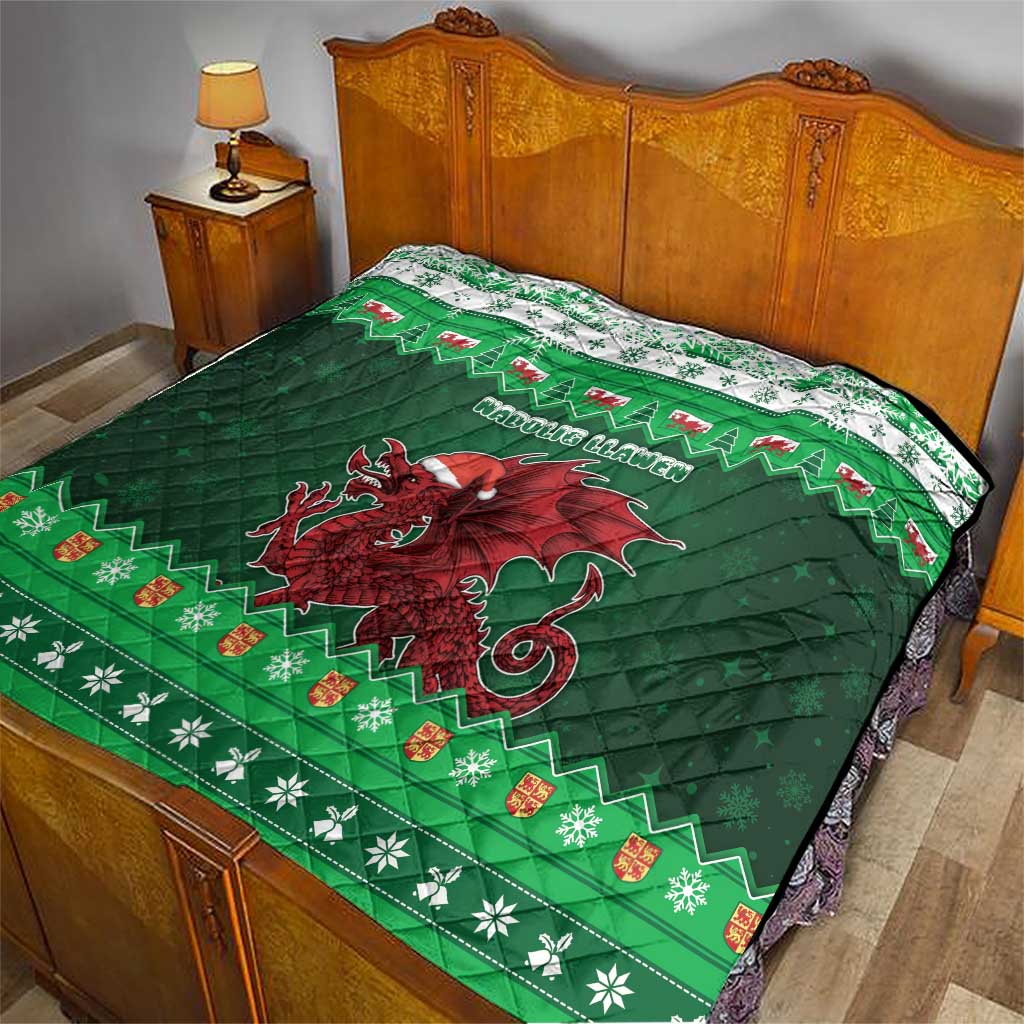 Wales Christmas Quilt Cymru Dragon Nadolig Llawen - Wonder Print Shop