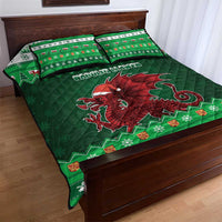 Wales Christmas Quilt Bed Set Cymru Dragon Nadolig Llawen - Wonder Print Shop