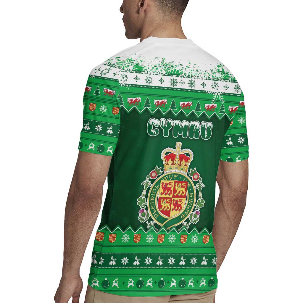 Wales Christmas Rugby Jersey Cymru Dragon Nadolig Llawen - Wonder Print Shop