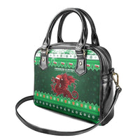 Wales Christmas Shoulder Handbag Cymru Dragon Nadolig Llawen - Wonder Print Shop
