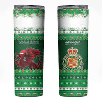 Wales Christmas Skinny Tumbler Cymru Dragon Nadolig Llawen - Wonder Print Shop