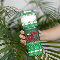 Wales Christmas Skinny Tumbler Cymru Dragon Nadolig Llawen - Wonder Print Shop