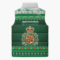 Wales Christmas Sleeveless Puffer Jacket Cymru Dragon Nadolig Llawen - Wonder Print Shop