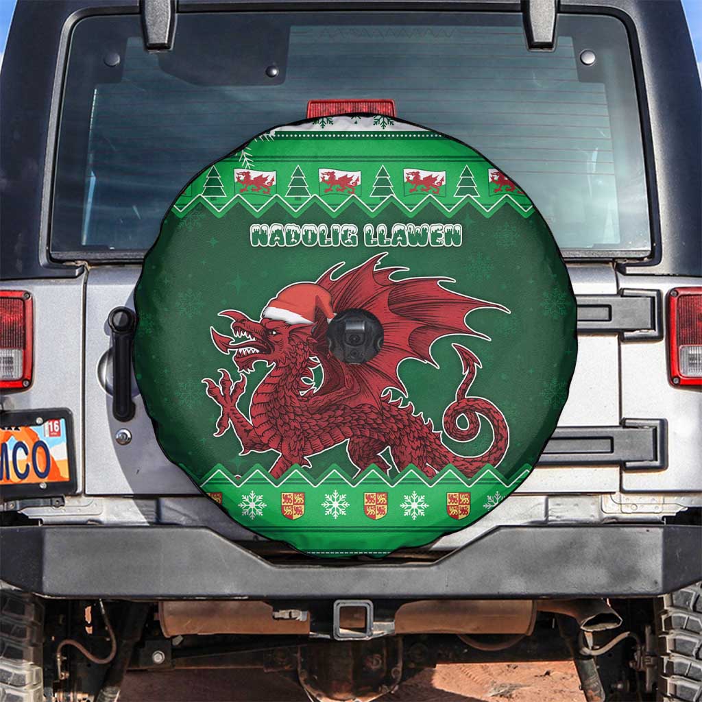 Wales Christmas Spare Tire Cover Cymru Dragon Nadolig Llawen - Wonder Print Shop