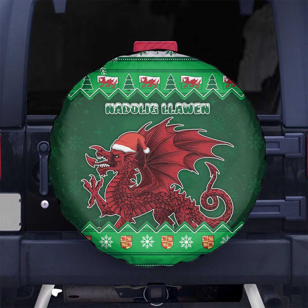 Wales Christmas Spare Tire Cover Cymru Dragon Nadolig Llawen - Wonder Print Shop