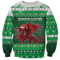 Wales Christmas Sweatshirt Cymru Dragon Nadolig Llawen - Wonder Print Shop