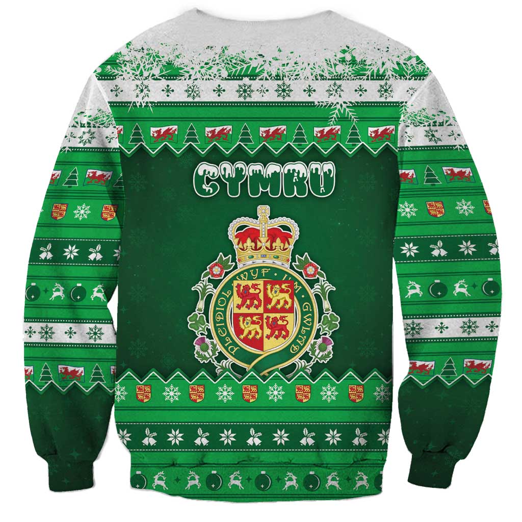 Wales Christmas Sweatshirt Cymru Dragon Nadolig Llawen - Wonder Print Shop