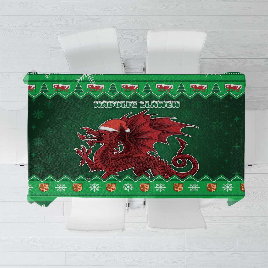 Wales Christmas Tablecloth Cymru Dragon Nadolig Llawen - Wonder Print Shop