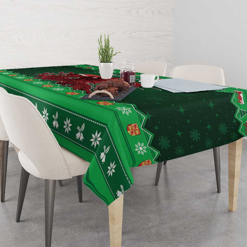 Wales Christmas Tablecloth Cymru Dragon Nadolig Llawen - Wonder Print Shop