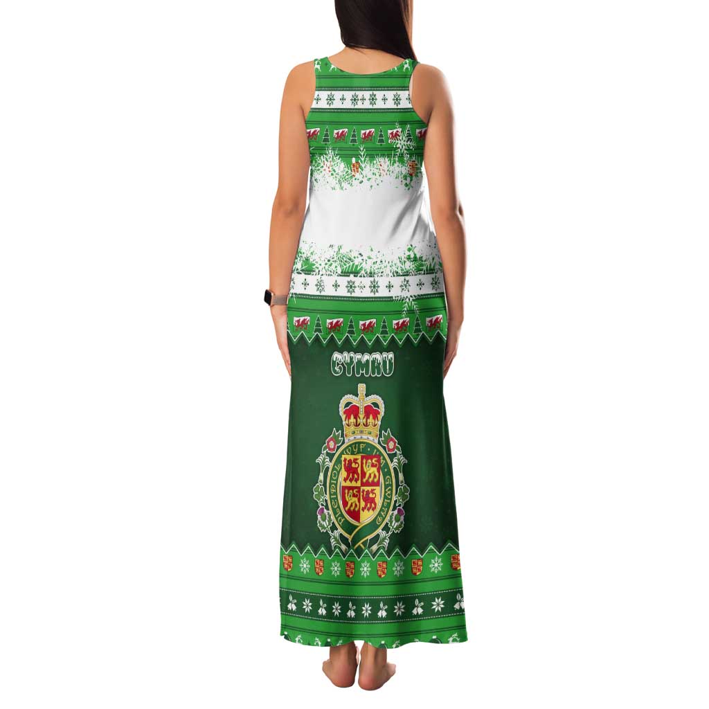Wales Christmas Tank Maxi Dress Cymru Dragon Nadolig Llawen - Wonder Print Shop