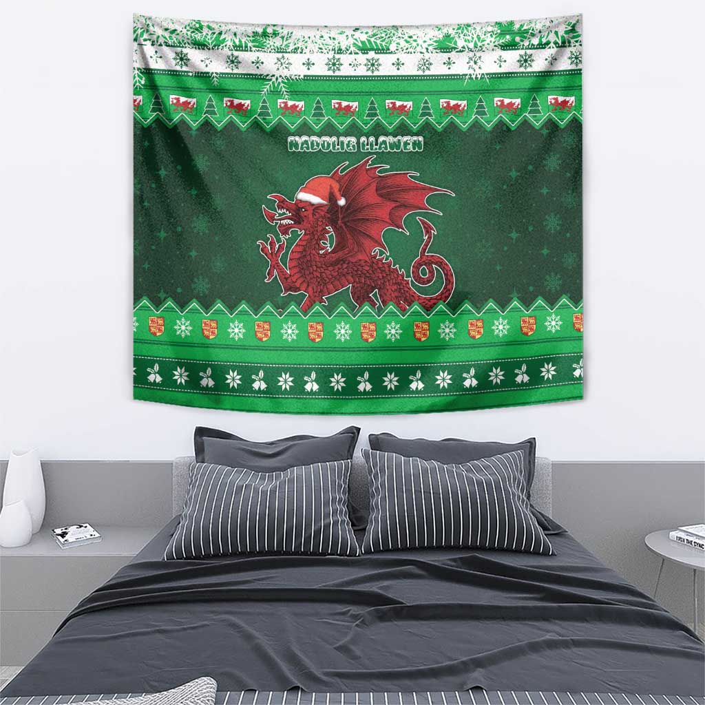 Wales Christmas Tapestry Cymru Dragon Nadolig Llawen - Wonder Print Shop