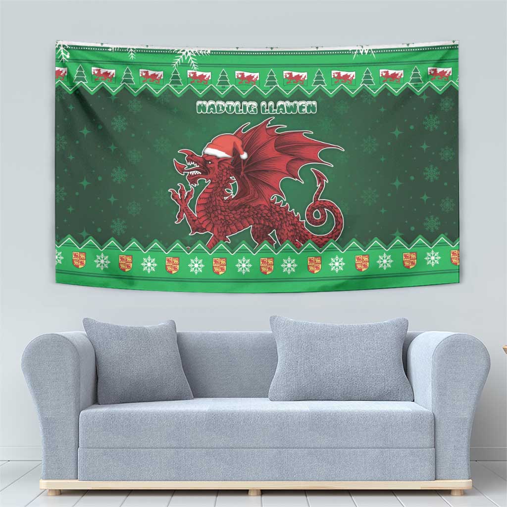 Wales Christmas Tapestry Cymru Dragon Nadolig Llawen - Wonder Print Shop