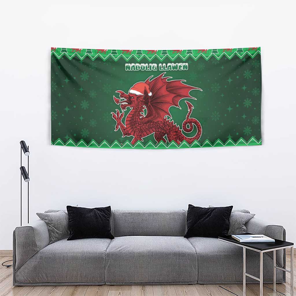 Wales Christmas Tapestry Cymru Dragon Nadolig Llawen - Wonder Print Shop