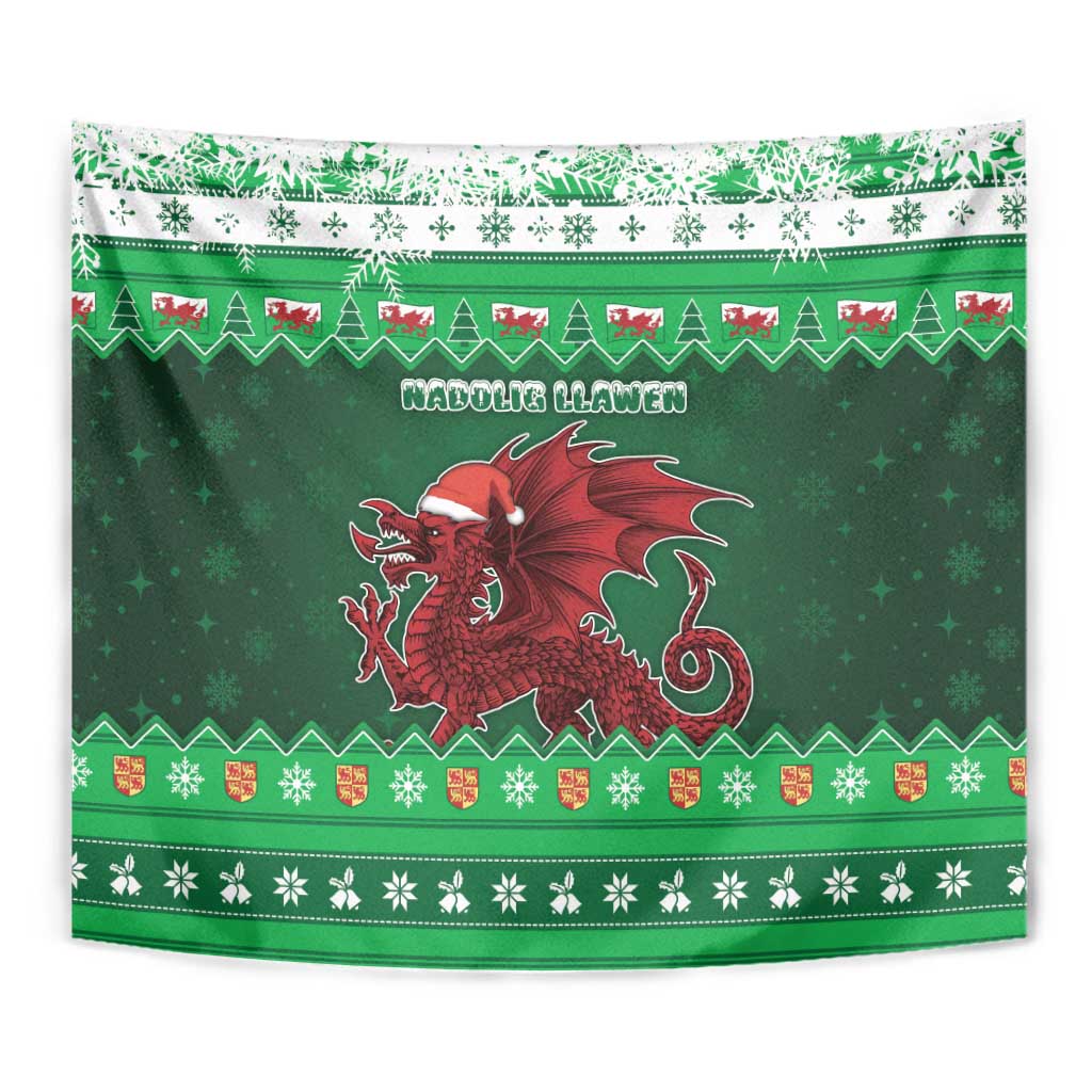 Wales Christmas Tapestry Cymru Dragon Nadolig Llawen - Wonder Print Shop