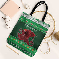 Wales Christmas Tote Bag Cymru Dragon Nadolig Llawen - Wonder Print Shop