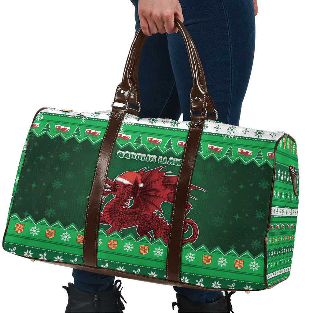 Wales Christmas Travel Bag Cymru Dragon Nadolig Llawen - Wonder Print Shop