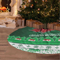 Wales Christmas Tree Skirt Cymru Dragon Nadolig Llawen - Wonder Print Shop